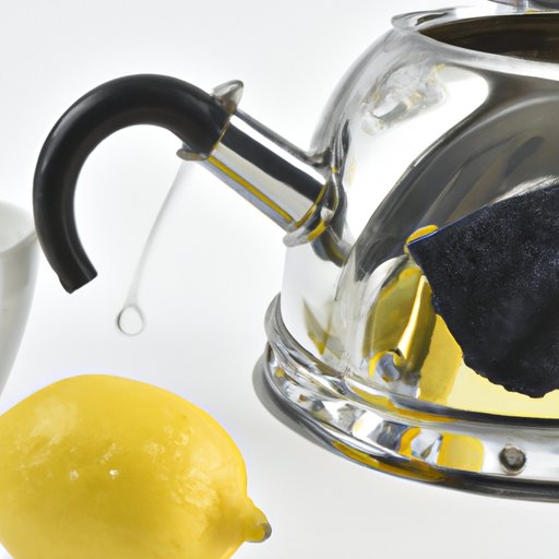 Cleaning a coffee pot with lemon juice for a refreshing scent